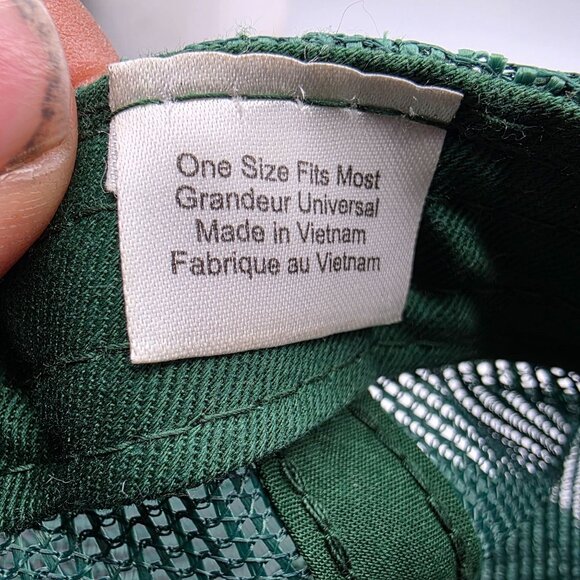 Bass Pro Shops Adjustable Trucker Hat Green Logo Fishing Snapback Mesh Outdoors - Picture 7 of 10